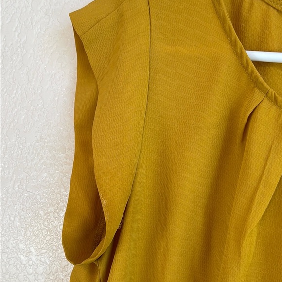 Iris Basic Gold Pleated Sleeveless Blouse - Picture 3 of 5